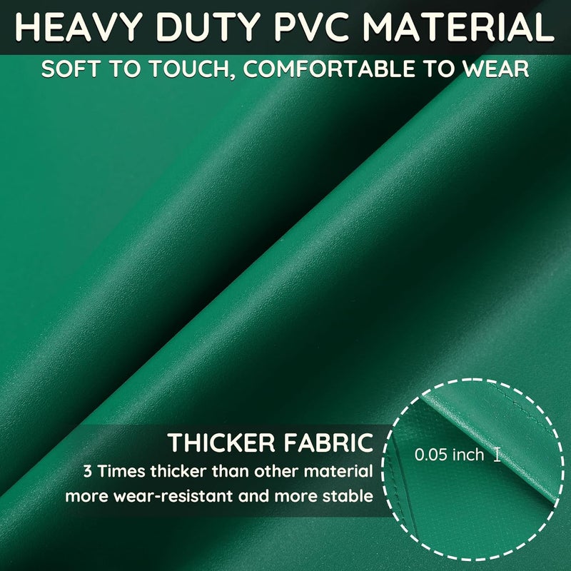 FunChaos Thicker Rubber Apron, Extra Long Adjustable Apron, Heavy Duty Oil&Chemical Resistant Waterproof Work Aprons - Image 2